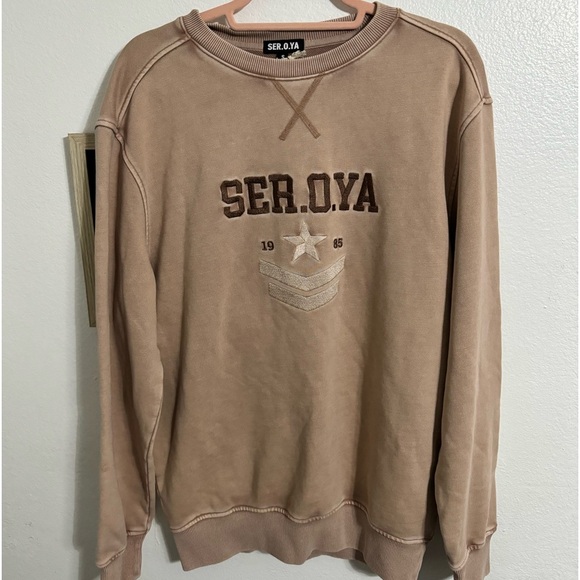 NWT SER.O.YA REVOLVE ISAAC SWEATSHIRT MAUVE PINK SMALL - Picture 3 of 6